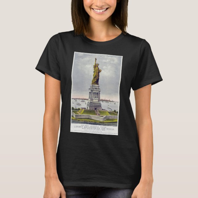 Camiseta The Statue of Liberty, The Great Bartholdi Statue (Frente)