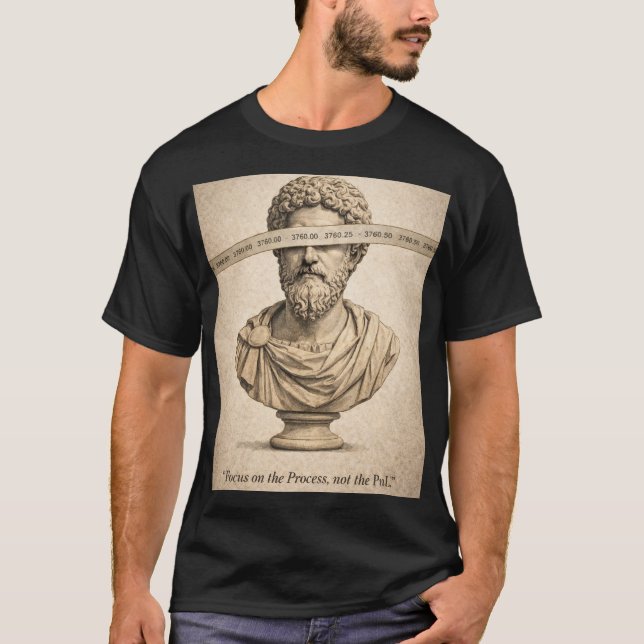Camiseta The Stoic Trader, Process vs PnL, Forex Trading (Frente)