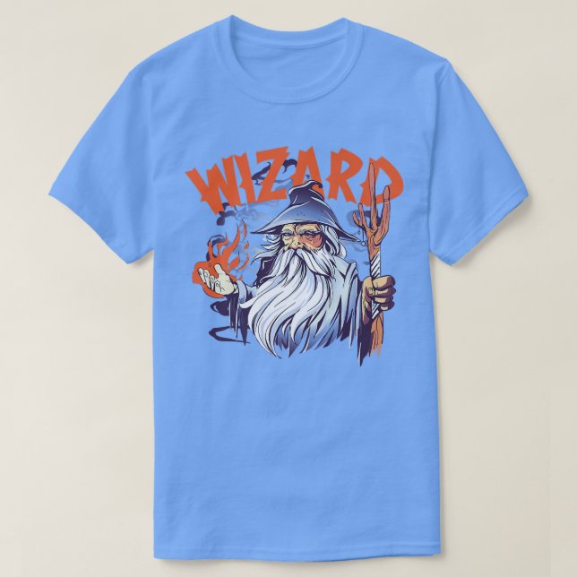 Camiseta The Strong Old Wizard Magical Power Wizard  (Frente do Design)