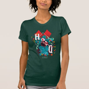 Camiseta The Suicide Squad   Harley Quinn Floral Diamond
