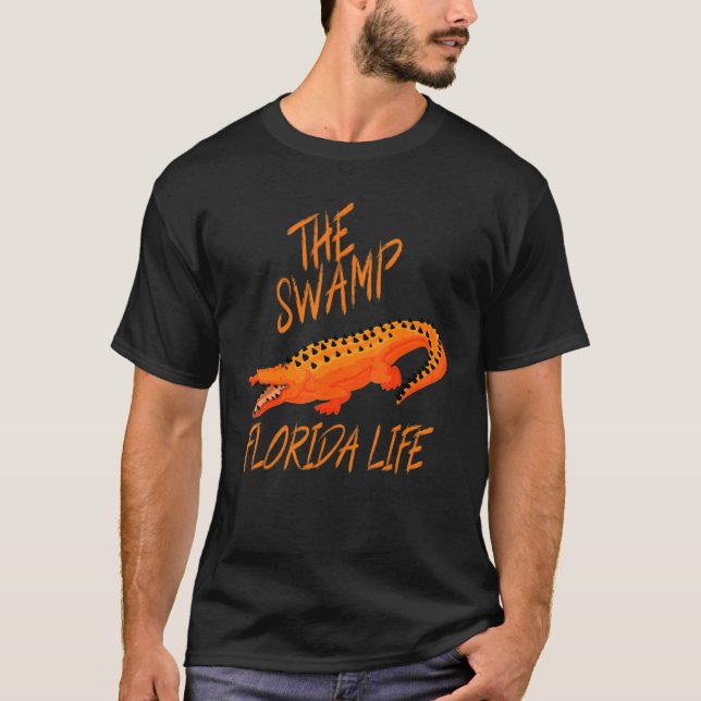 Camiseta The Swamp Gator Florida Swamp Life (Frente)