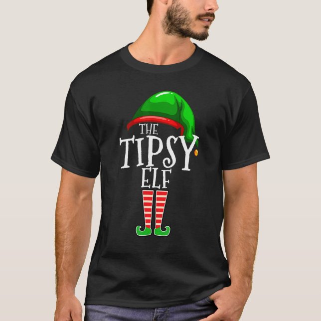 Camiseta The Tipsy Elf Family Matching Group Christmas   Dr (Frente)