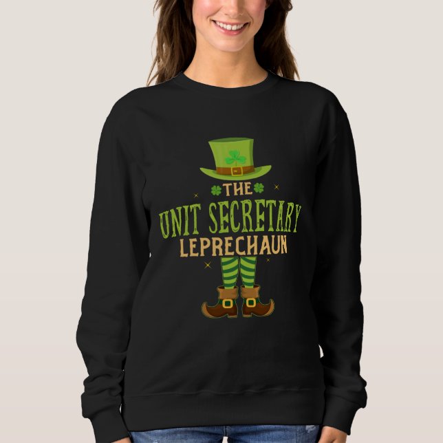 Camiseta The Unit Secretary Leprechaun  Matching St Patrick (Frente)