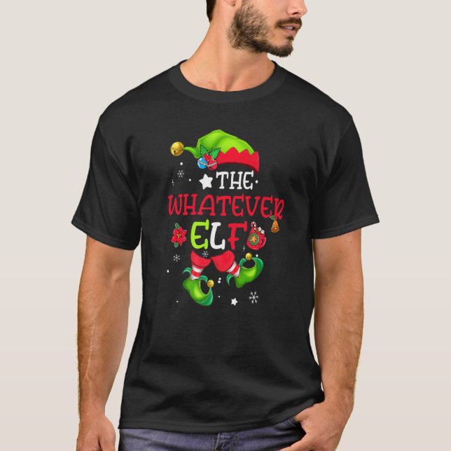 Camiseta The Whatever Elf Matching Family Group Christmas G (Frente)