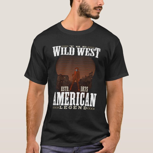 Camiseta The Wild West Est 1865 American Legend (Frente)