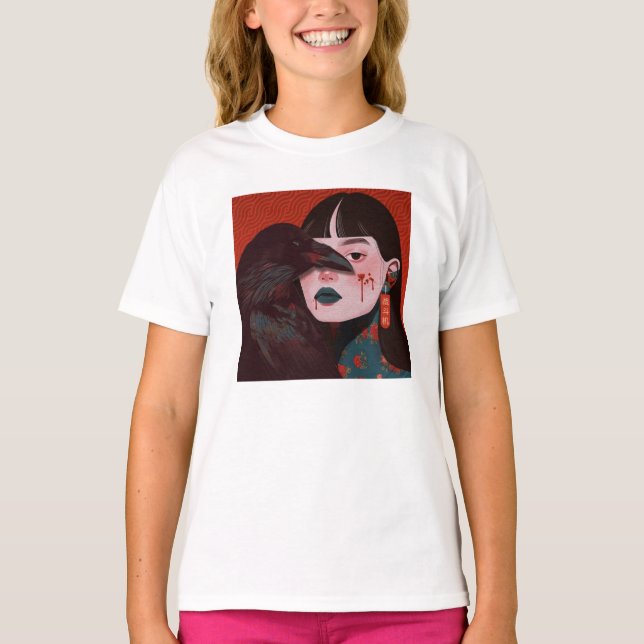 Camiseta The woman and the crow (Frente)