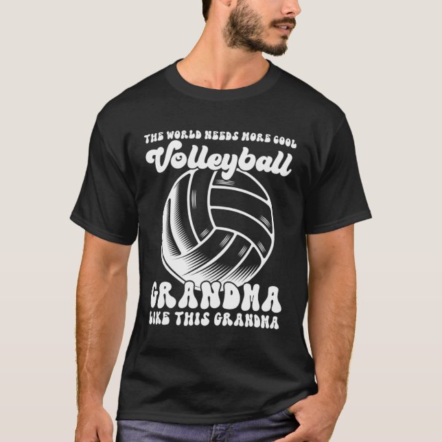 Camiseta the world needs more cool volleyball grandma grand (Frente)
