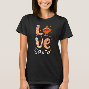 Camiseta Theme de Ação de Graças Ama Savta Happy Turkey Day