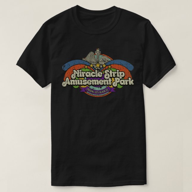 Camiseta Theme Park Miracle Strip Amusement Park 1963 (Frente do Design)