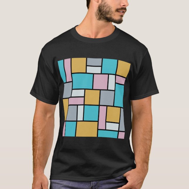 Camiseta Theo Van Doesburg - Composição 17 - Arte Mondrian (Frente)