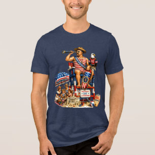 Camiseta theodore roosevelt como salva-vidas no dia da inde
