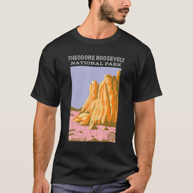 Camiseta Theodore Roosevelt National Park North Dakota Camp (Frente)