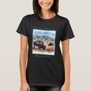 Camiseta Theodore Roosevelt Parque Nacional Bison Souvenir