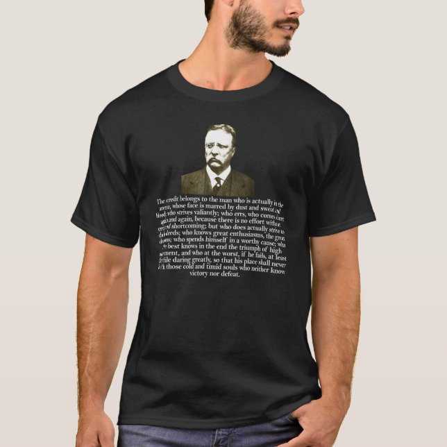 Camiseta Theodore Ursinho Roosevelt Citação na Arena (Frente)