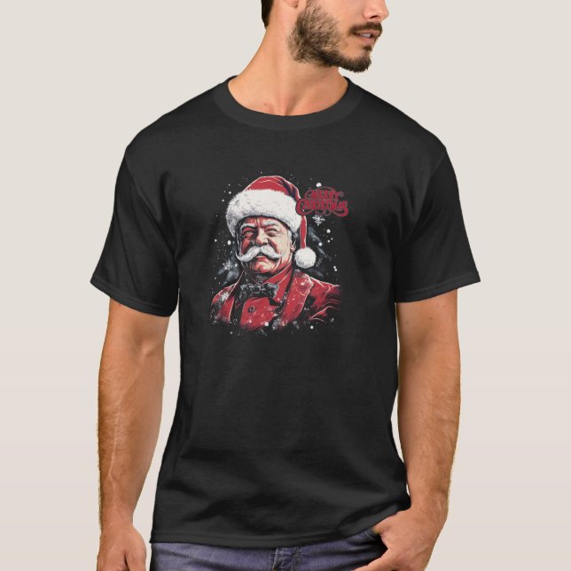 Camiseta Theodore Ursinho Roosevelt Engraçado Feliz Natal S (Frente)
