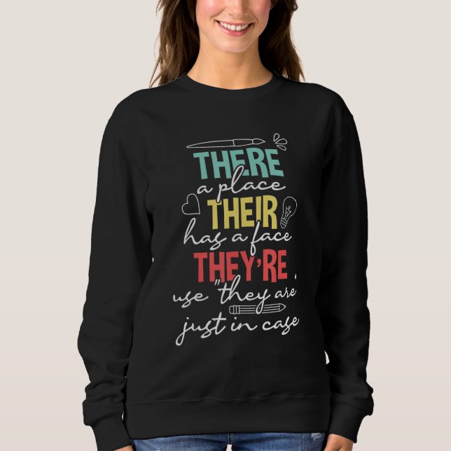 Camiseta There A Place Their Has A Face  ESL Teacher Englis (Frente)