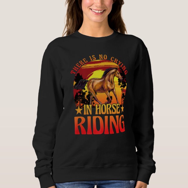 Camiseta There is no crying in horse riding Horse Premium (Frente)