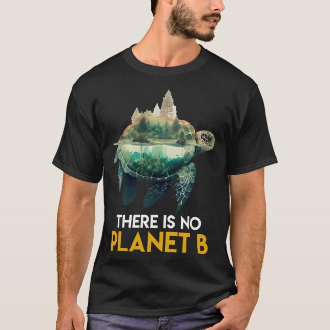 Camiseta There is no Planet B Turtles protected species Ear (Frente)