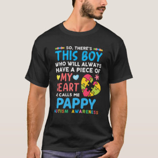 Camiseta There S This Boy He Calls Me Pappy Autism Awarenes