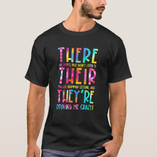 Camiseta There Their Theyre English Grammar Teacher Back To