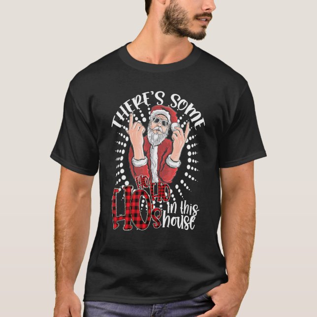Camiseta There's Some Hos In This House  Santa Claus Christ (Frente)