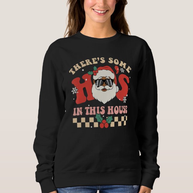 Camiseta There's Some Ho's In This House Santa Retro Christ (Frente)