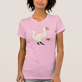 Camiseta Therizinosaurus Dino Adult Rosa Pré-Histórico