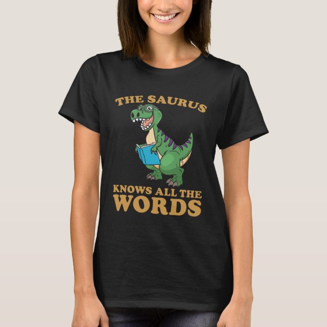 Camiseta Thesaurus Dinossaur Thesaurus Conhece Todas As Pal (Frente)
