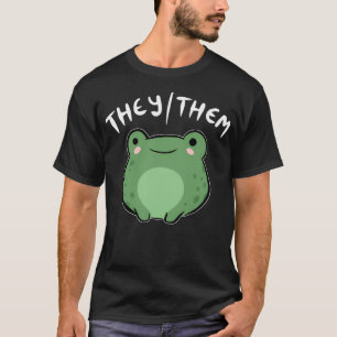 Camiseta Theyhes Pronoun Sapo A Kawaii Não-Binário Gift Cel