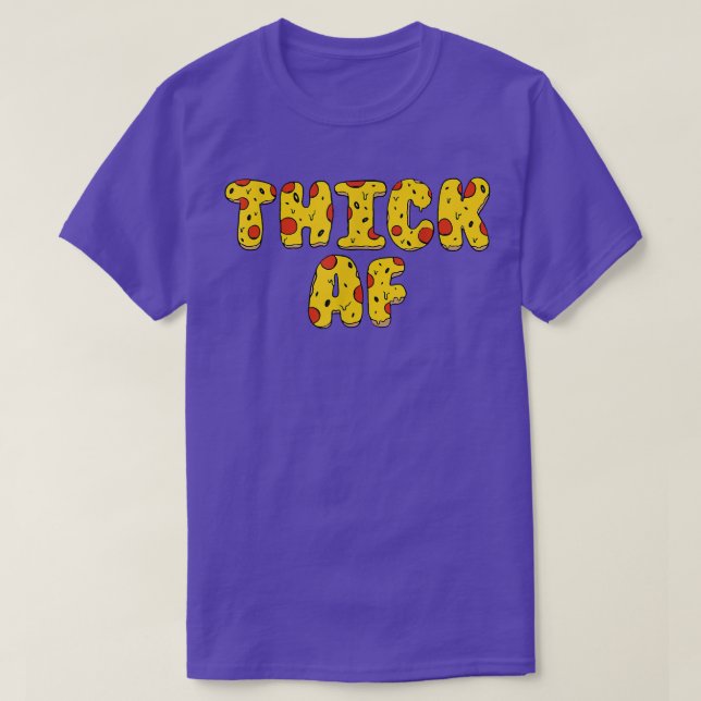 Camiseta Thic Club Funny Pizza Design Workout Ajustado (Frente do Design)
