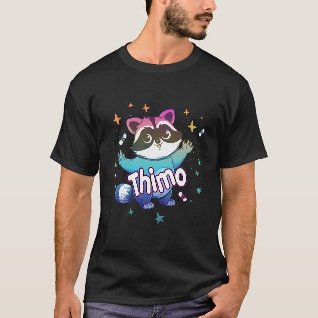 Camiseta Thimo Nome Com Guaxinim (Frente)