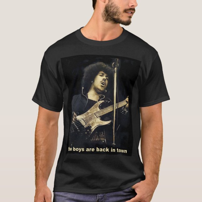 Camiseta Thin Lizzy Phil Lynott Irish Rock Dublin blues (Frente)