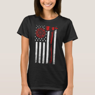 Camiseta Thin Red Fire Department Usa Flag