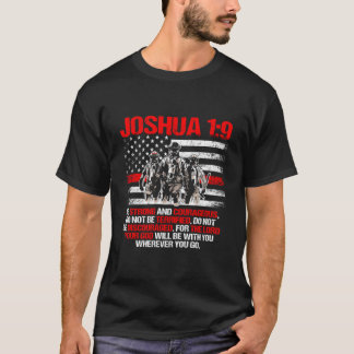 Camiseta Thin Red Line Firefighter Bible Verse Joshua 19