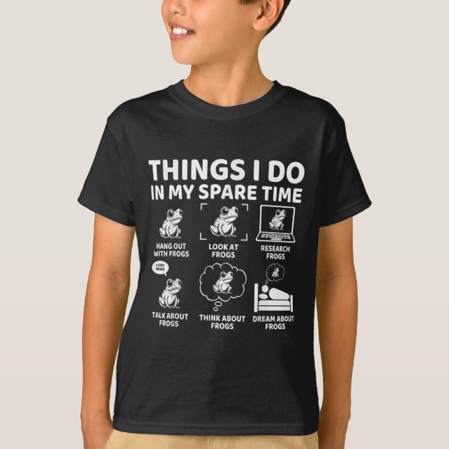 Camiseta Things I Do In My Spare Time Funny Frog Lover  (Frente)
