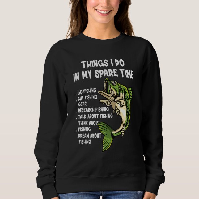 Camiseta Things I Do In My Spare Time Funny Go Fishing Fish (Frente)