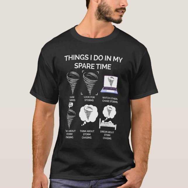 Camiseta Things I Do In My Spare Time Tornado (Frente)