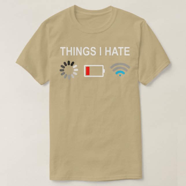 Camiseta Things I Hate Funny ProgrammerComputer Nerd Stream (Frente do Design)