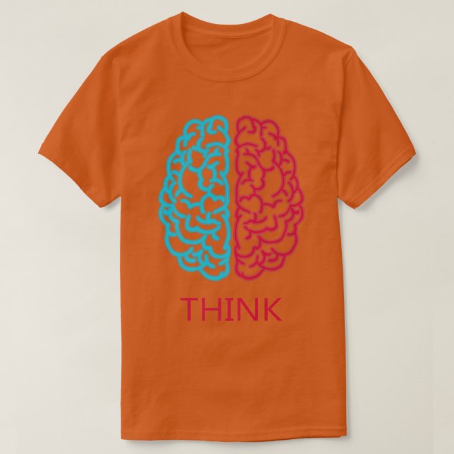 Camiseta Think Brain Science Neuroscience Neurologista S (Frente do Design)