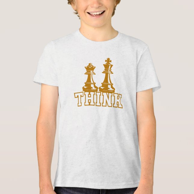 Camiseta Think Chess, Chess Game  (Frente)