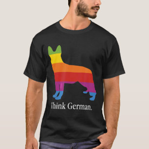 Camiseta Think German Shepherd  Dog Owner Pop Tech Cult Say