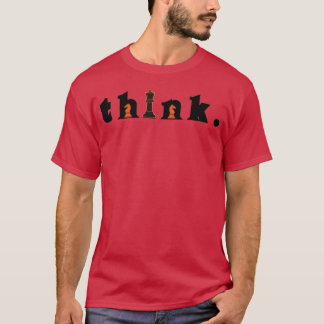 Camiseta Think in Chess Pieces retro