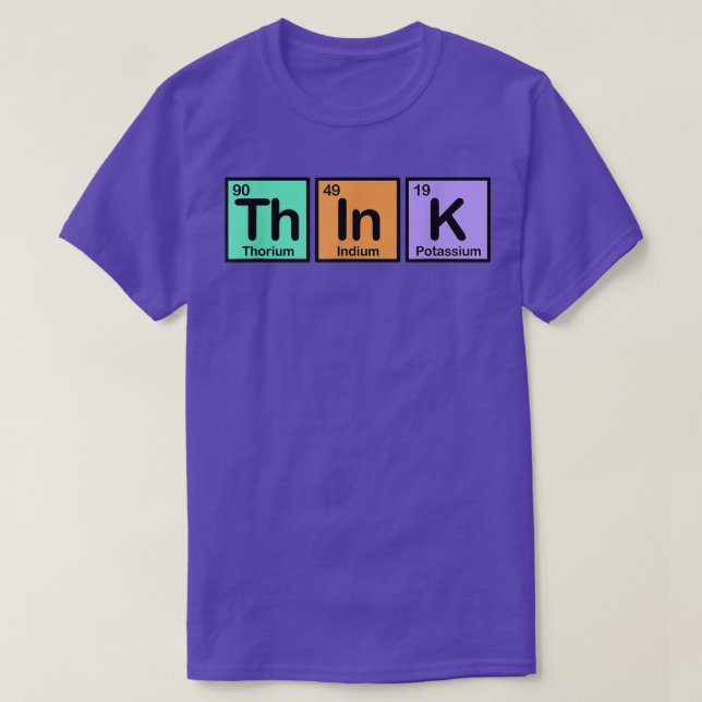 Camiseta Think Made of Elements Gift Fun Spelling with Chem (Frente do Design)