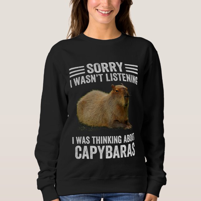 Camiseta Thinking About Capybaras  Capibara Gnawer Animal H (Frente)