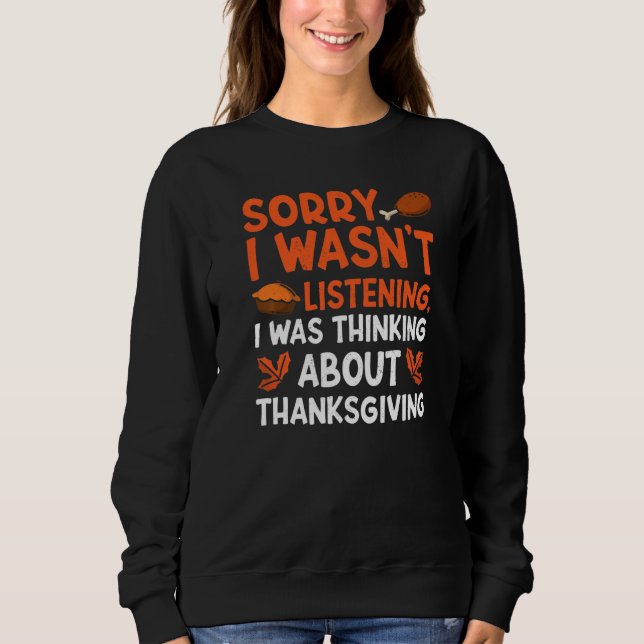 Camiseta Thinking About Thanksgiving Thanks Giving  Thanksg (Frente)