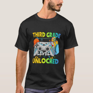 Camiseta Third Grade Level Unlocked Gamer Back To School
