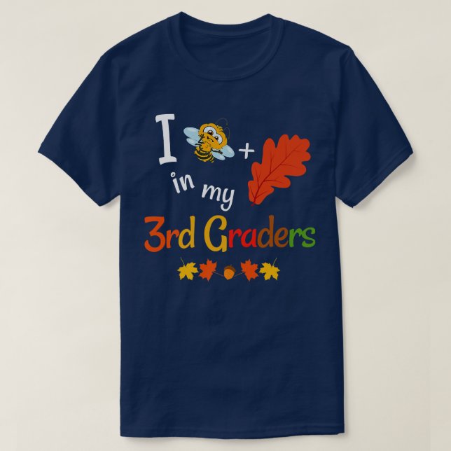 Camiseta Third Grade Teacher Fall Autumn 3rd Grade Back To  (Frente do Design)