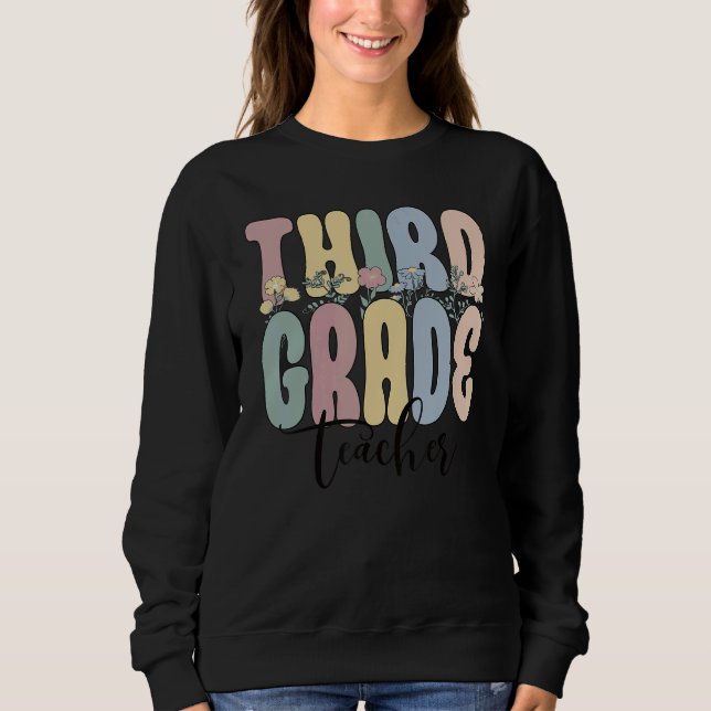 Camiseta Third Grade Teacher Groovy 3rd Grade Teacher (Frente)