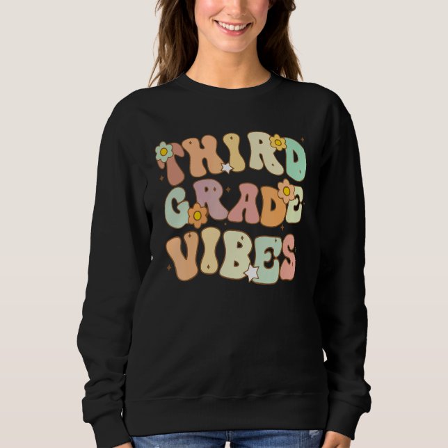 Camiseta Third Grade Vibes 3rd Class Back To School (Frente)