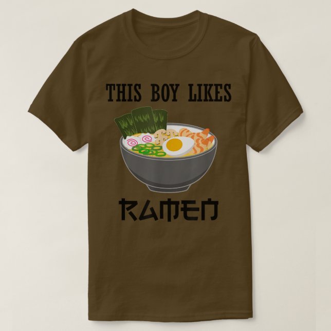 Camiseta This Boy Likes Ramen Ironic Japanese Food Art  (Frente do Design)